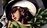 Girl in a Green Dress detail by Tamara de Lempicka